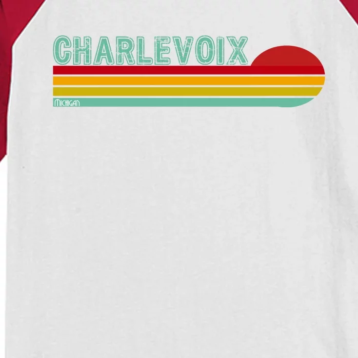 Charlevoix Michigan Kids Colorblock Raglan Jersey