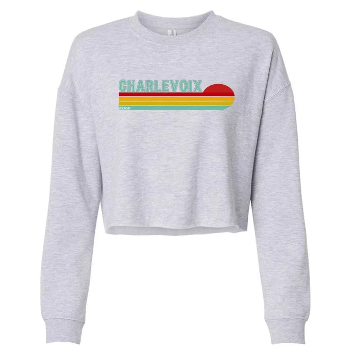 Charlevoix Michigan Cropped Pullover Crew