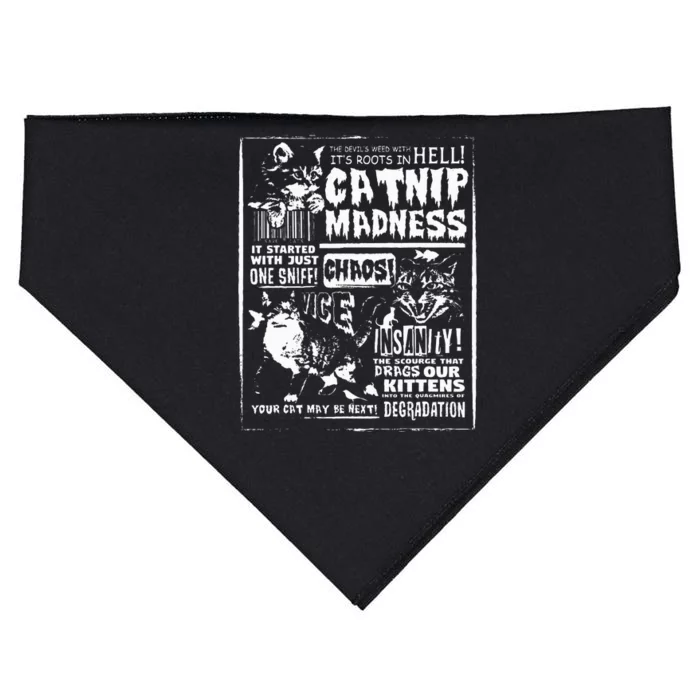 Catnip Madness Cute Kitten Cat Lover USA-Made Doggie Bandana