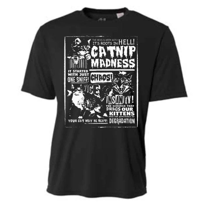 Catnip Madness Cute Kitten Cat Lover Cooling Performance Crew T-Shirt