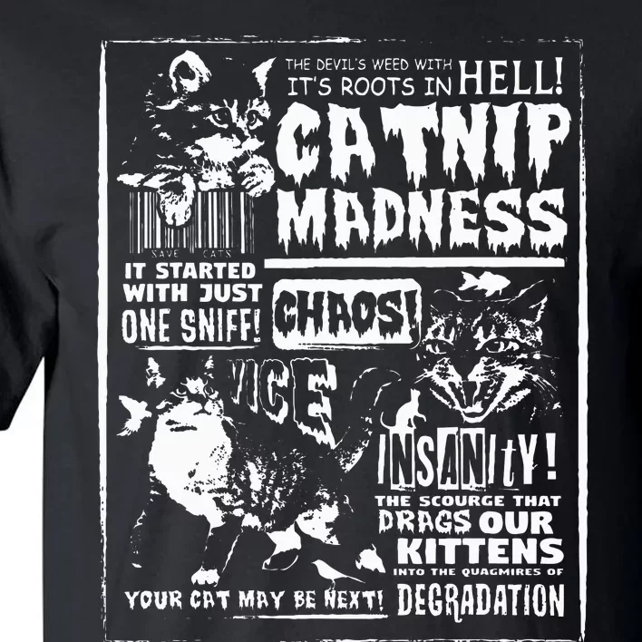 Catnip Madness Cute Kitten Cat Lover Tall T-Shirt