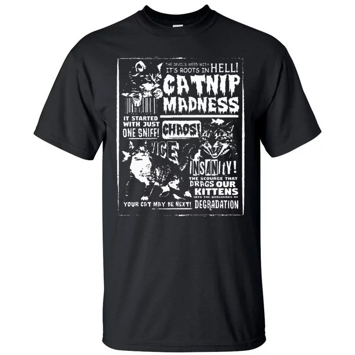 Catnip Madness Cute Kitten Cat Lover Tall T-Shirt