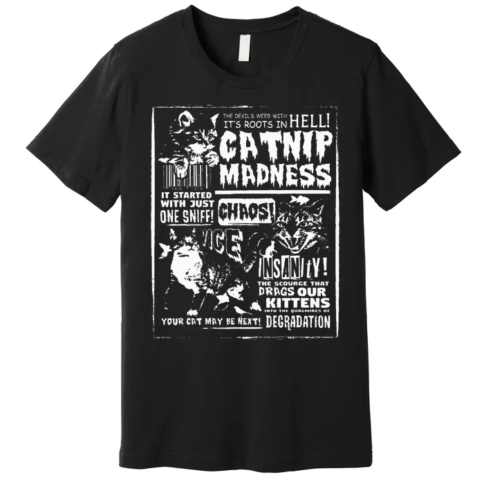 Catnip Madness Cute Kitten Cat Lover Premium T-Shirt