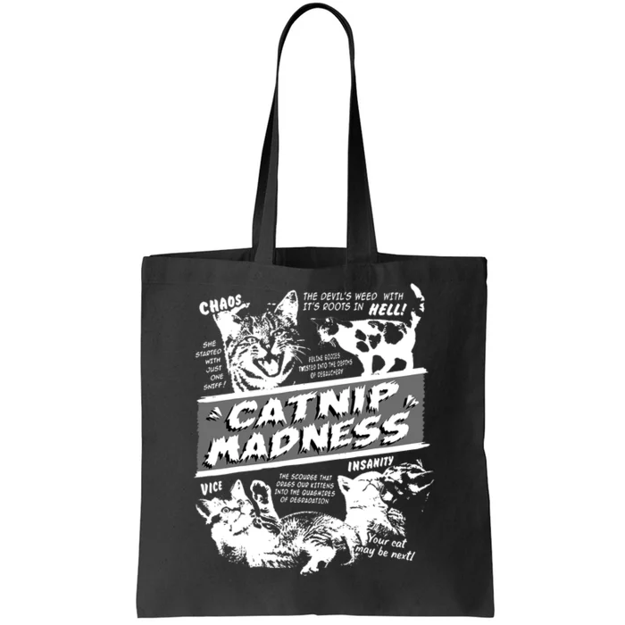 Catnip Madness Cute Kitten Funny Cat Pet Humor Tote Bag