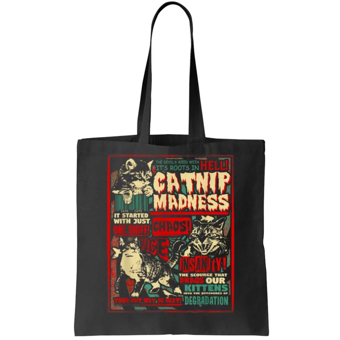 Catnip Madness Cute Kitten Cat Lover Gift For Cat Owners Tote Bag