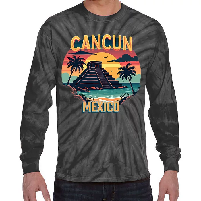 Cancun Mexico Tie-Dye Long Sleeve Shirt