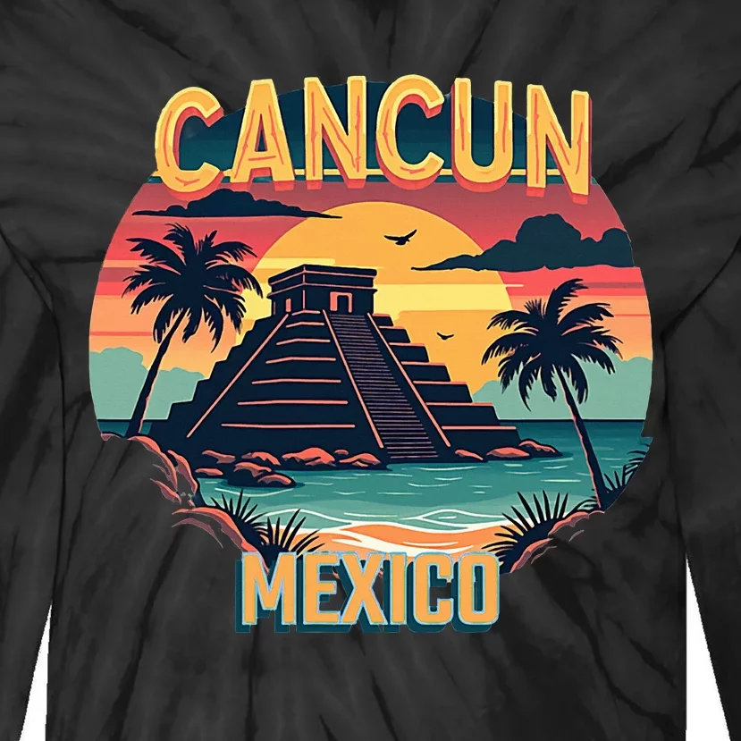 Cancun Mexico Tie-Dye Long Sleeve Shirt