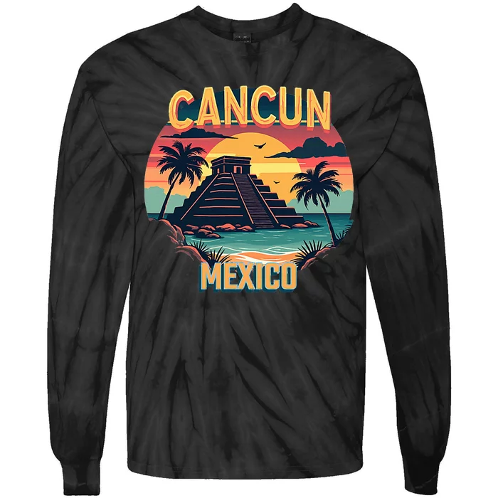 Cancun Mexico Tie-Dye Long Sleeve Shirt