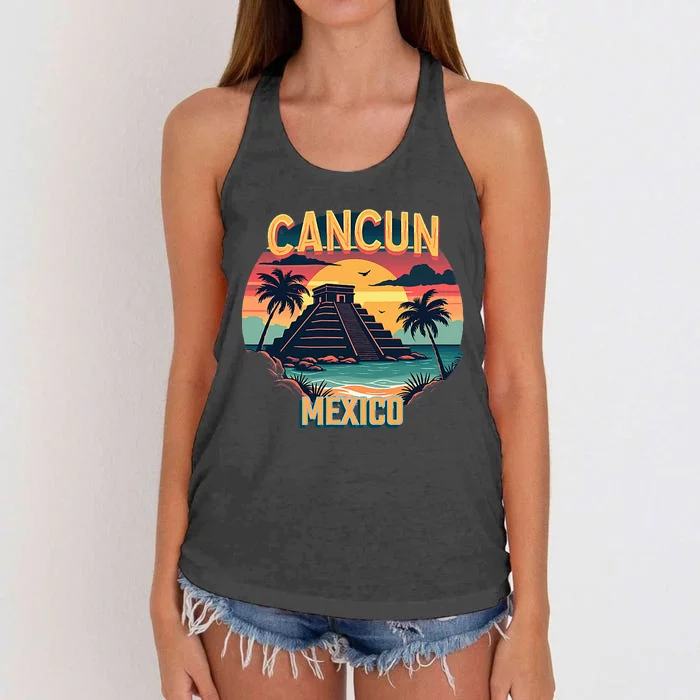 Cancun Mexico Women's Knotted Racerback Tank