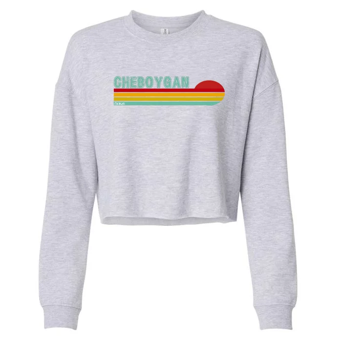 Cheboygan Michigan Cropped Pullover Crew