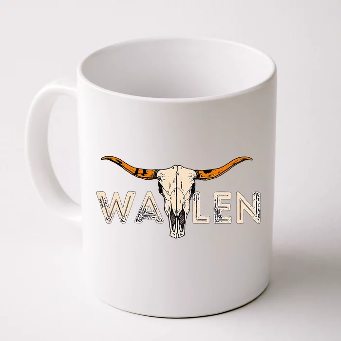 Country Music Cowgirl Bull Skull Front & Back Coffee Mug