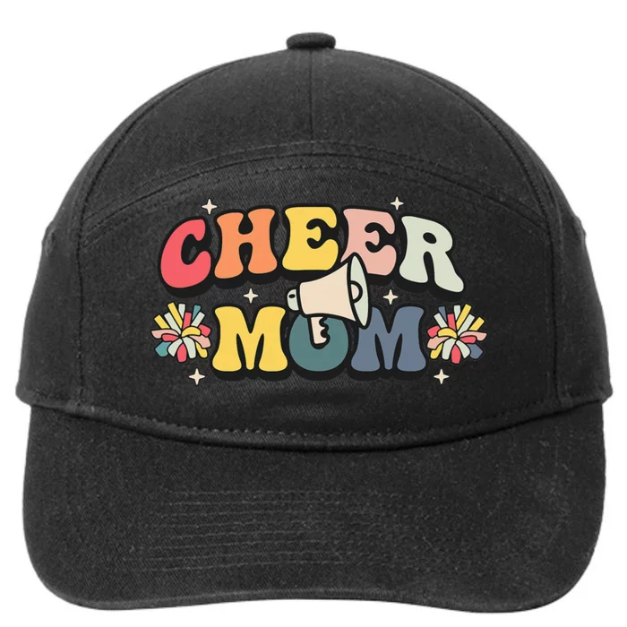 Cheer Mom Cheerleader Mom Mama Cheerleading Team Retro 7-Panel Snapback Hat