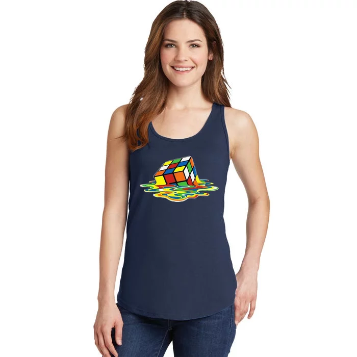 Cute Melting Cube Rubik Ladies Essential Tank