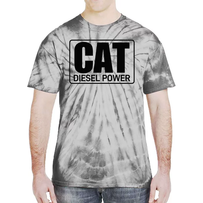 Construction Machine Cat I Love Diesel Power Driver Tie-Dye T-Shirt