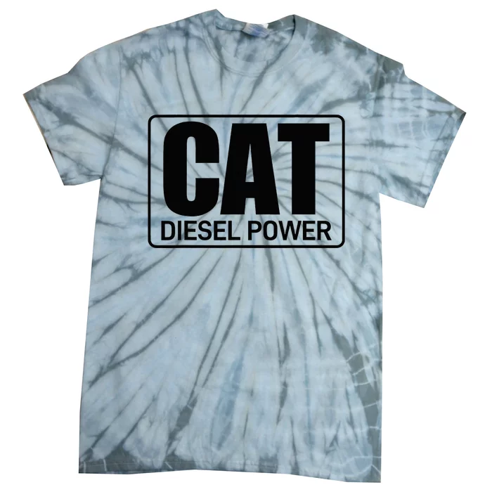 Construction Machine Cat I Love Diesel Power Driver Tie-Dye T-Shirt