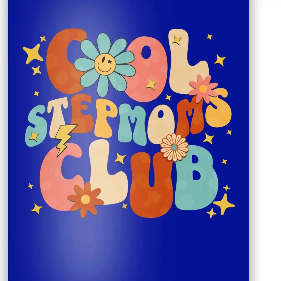 Cool Moms Club Retro Groovy Funny MotherS Day New Stepmom Cool Gift Poster