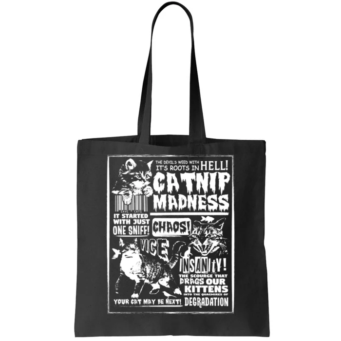 Catnip Madness Cute Kitten Cat Lover Gift For Cat Owners Tote Bag