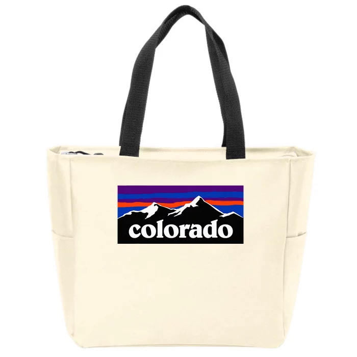 Colorado Mountains Zip Tote Bag