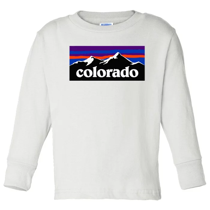 Colorado Mountains Toddler Long Sleeve Shirt