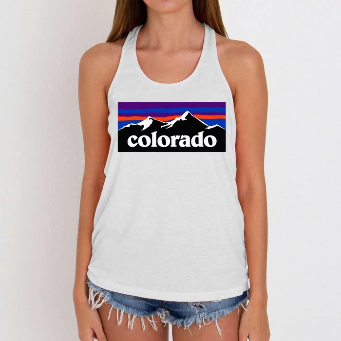 Colorado Mountains Women's Knotted Racerback Tank