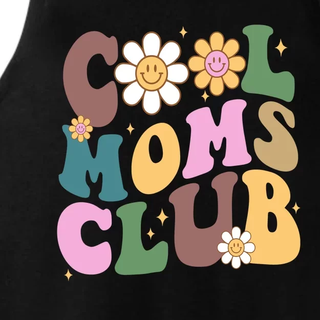 Cool Mom Club Floral Mothers Day Ladies Tri-Blend Wicking Tank