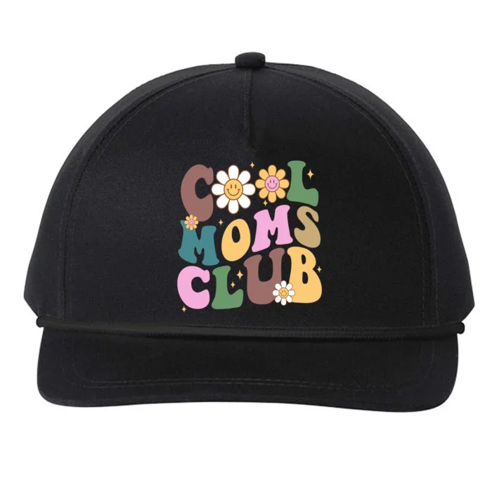 Cool Mom Club Floral Mothers Day Snapback Five-Panel Rope Hat