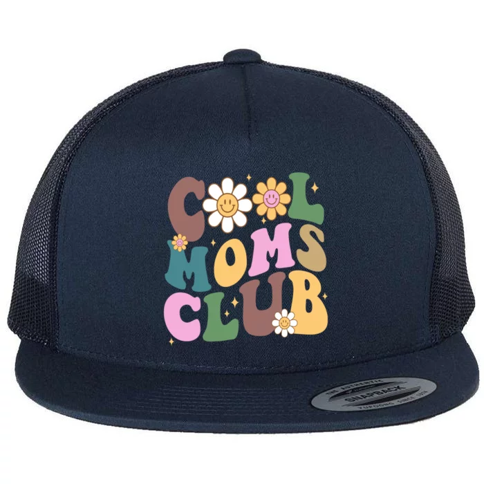 Cool Mom Club Floral Mothers Day Flat Bill Trucker Hat