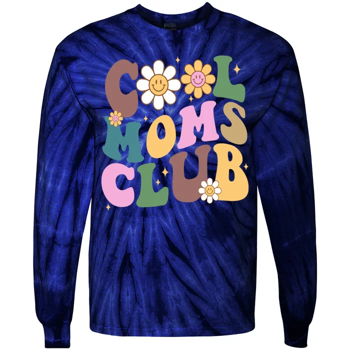 Cool Mom Club Floral Mothers Day Tie-Dye Long Sleeve Shirt