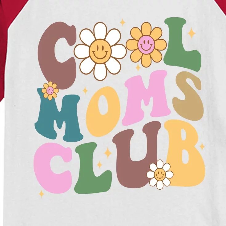 Cool Mom Club Floral Mothers Day Kids Colorblock Raglan Jersey