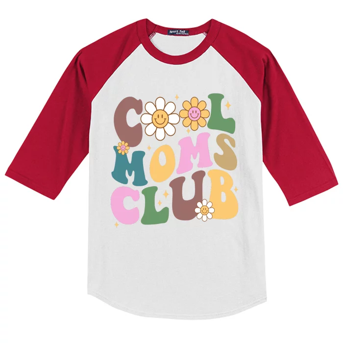 Cool Mom Club Floral Mothers Day Kids Colorblock Raglan Jersey