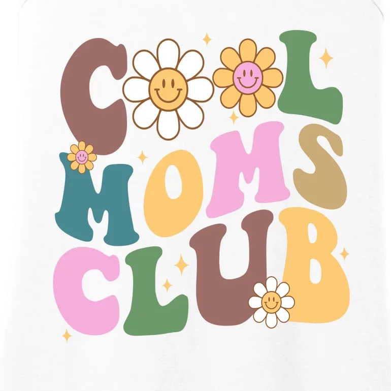 Cool Mom Club Floral Mothers Day Ladies Essential Tank