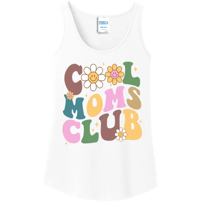 Cool Mom Club Floral Mothers Day Ladies Essential Tank