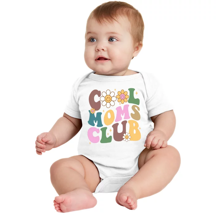 Cool Mom Club Floral Mothers Day Baby Bodysuit