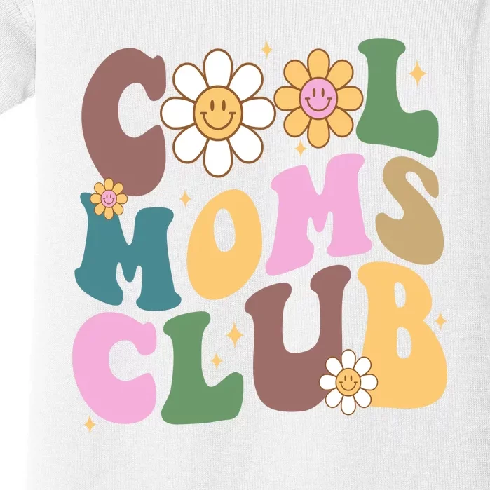 Cool Mom Club Floral Mothers Day Baby Bodysuit