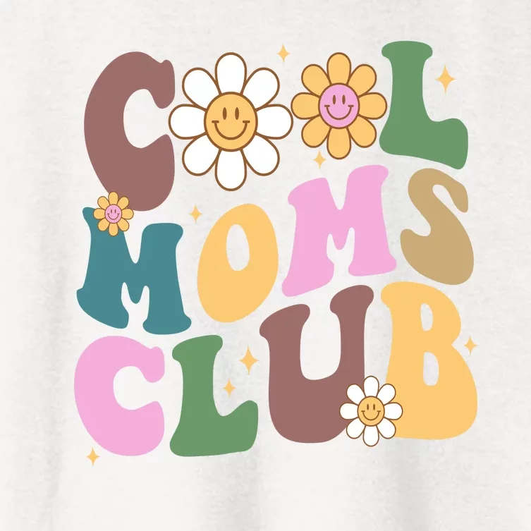 Cool Mom Club Floral Mothers Day Women's Crop Top Tee