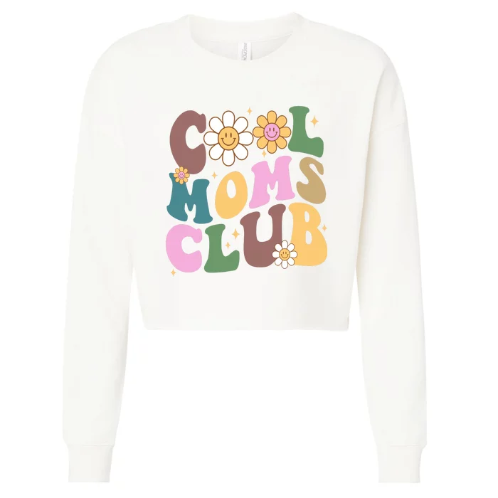 Cool Mom Club Floral Mothers Day Cropped Pullover Crew