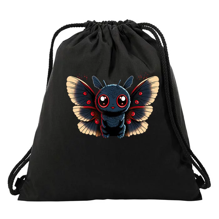 Cute Mothman Cryptid Kawaii Drawstring Bag