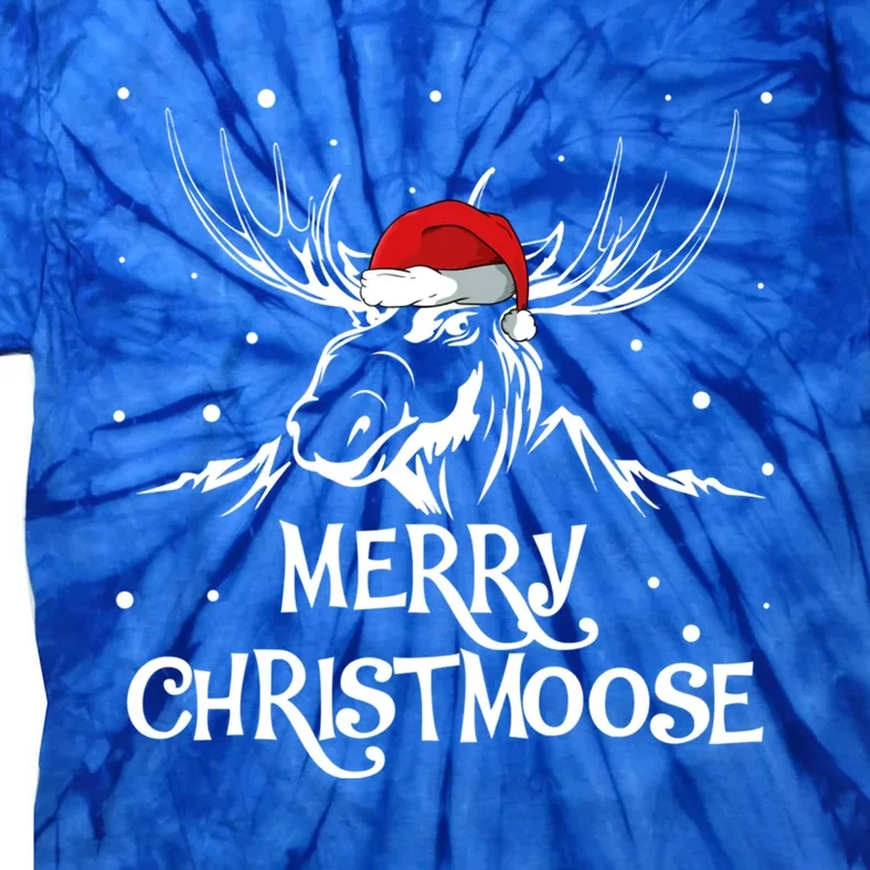 Christmas Moose Christmoose Xmas Winter Gift Tie-Dye T-Shirt