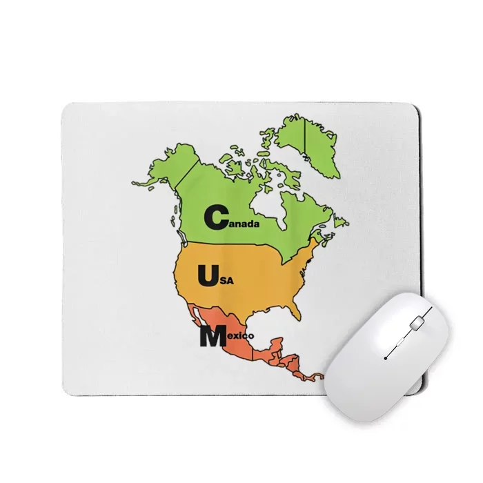 Cum Map Canada Usa And Mexico Funny Adult Humor Mousepad