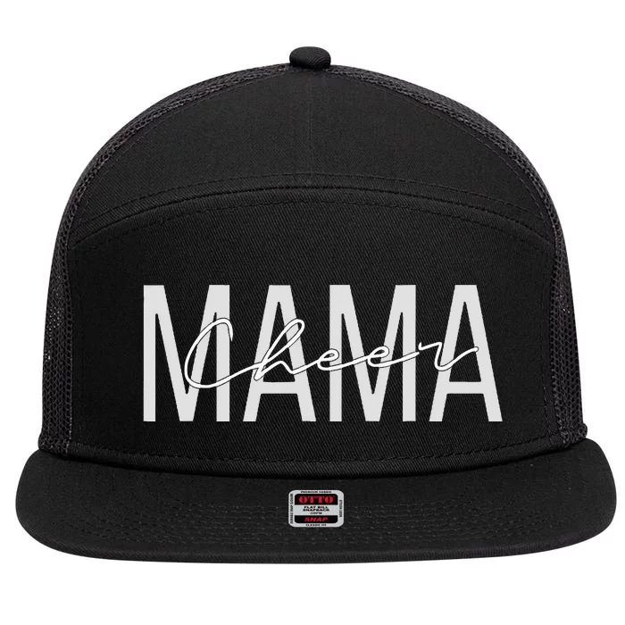 Cheerleader Mom Cheer Mom Mama Mother 7 Panel Mesh Trucker Snapback Hat