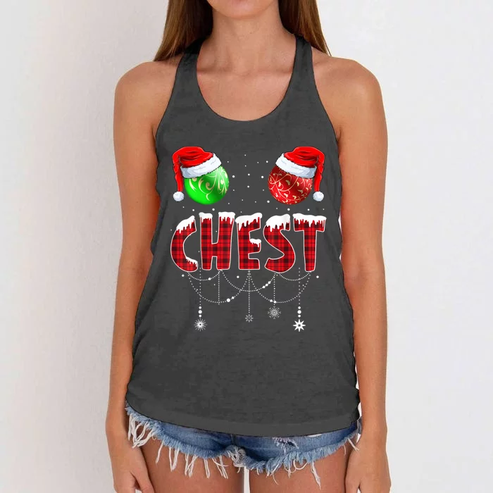 Christmas Matching Couple Family Chestnuts Women's Knotted Racerback Tank