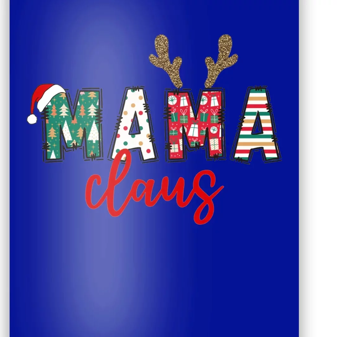 Christmas Mama Claus Reindeer Grandma Gigi Claus Pajamas Gift Poster