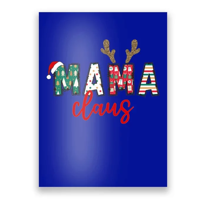 Christmas Mama Claus Reindeer Grandma Gigi Claus Pajamas Gift Poster