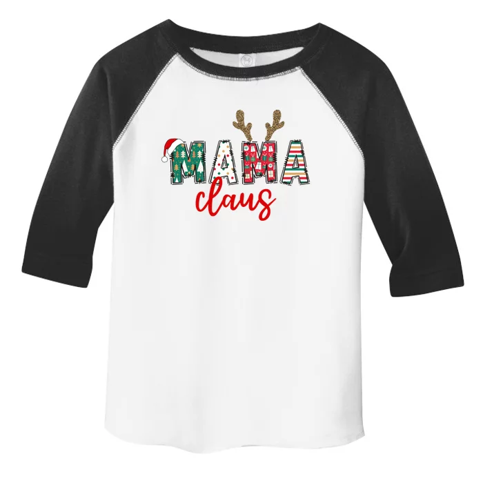 Christmas Mama Claus Reindeer Grandma Gigi Claus Pajamas Gift Toddler Fine Jersey T-Shirt