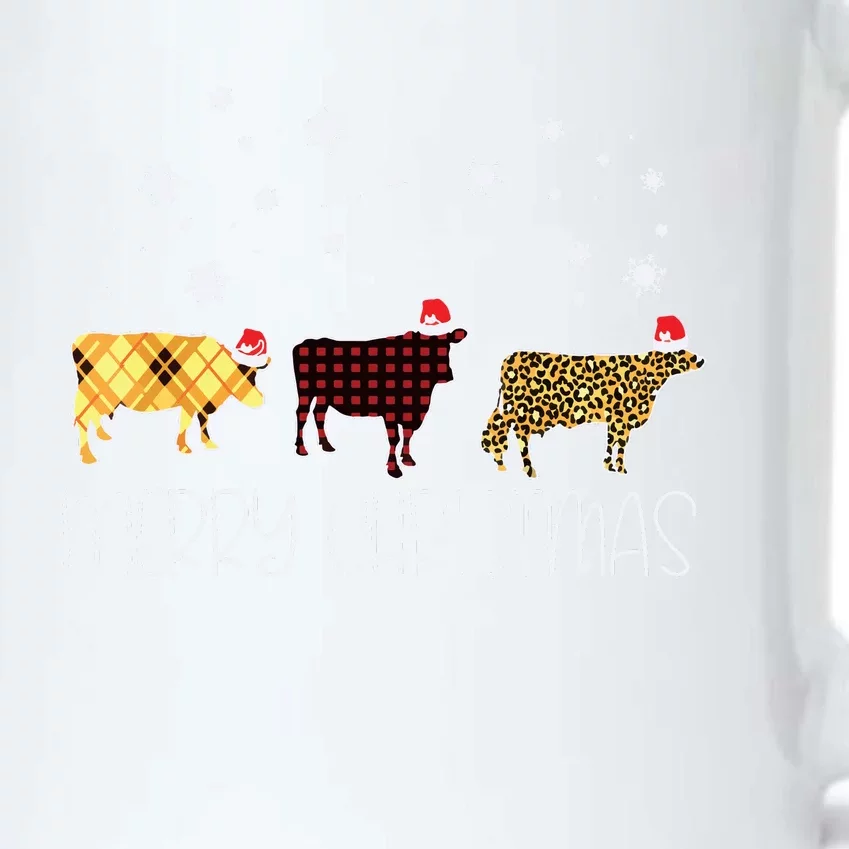 Cow Merry Christmas Cute Plaid Leopard Xmas Pajama Farmer Black Color Changing Mug