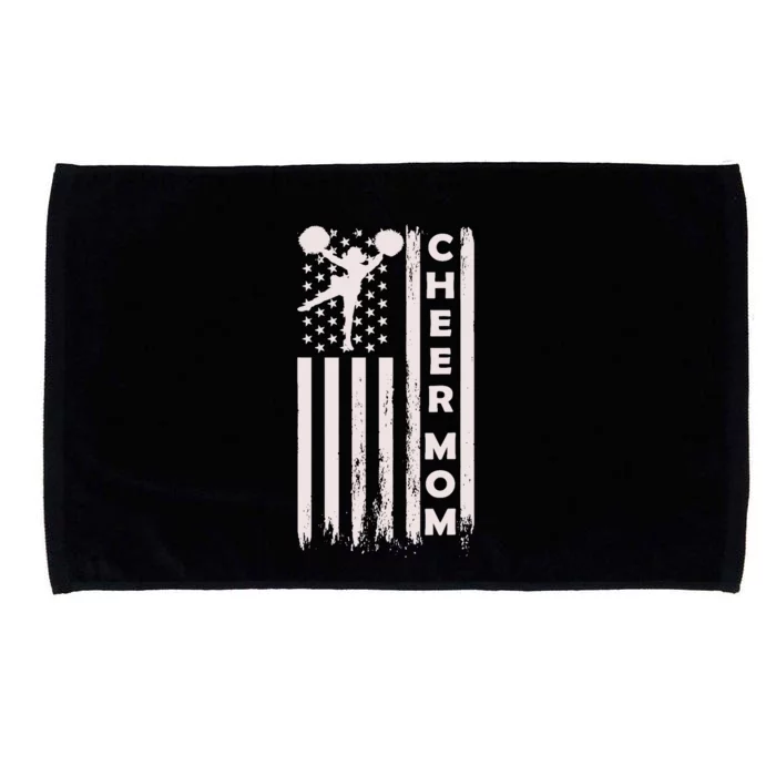 Cheer Mom Cheerleading Cheerleader Mother American Flag Microfiber Hand Towel