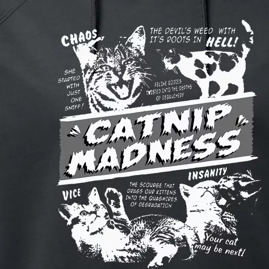 Catnip Madness Cute Kitten Performance Fleece Hoodie