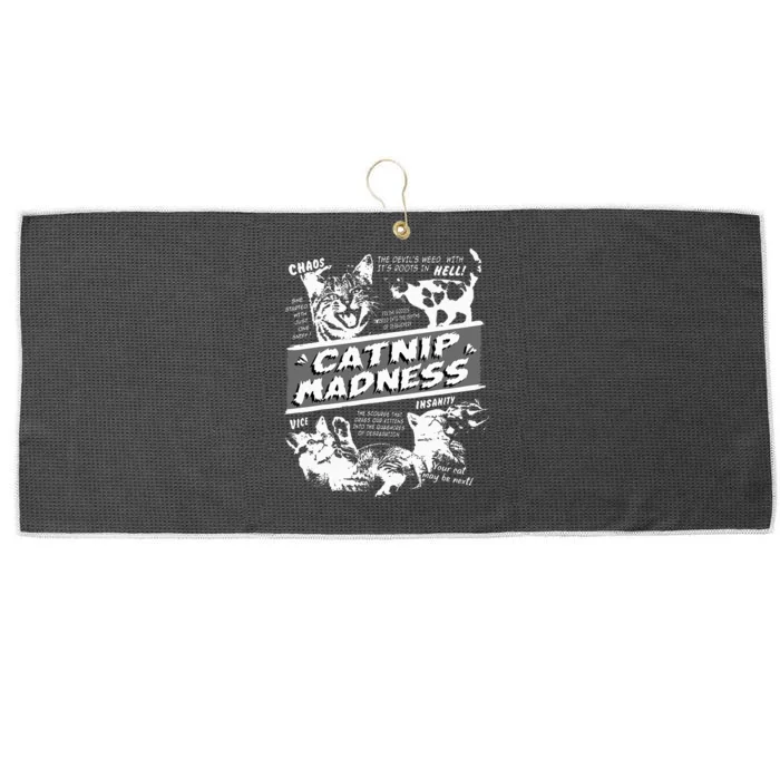 Catnip Madness Cute Kitten Large Microfiber Waffle Golf Towel