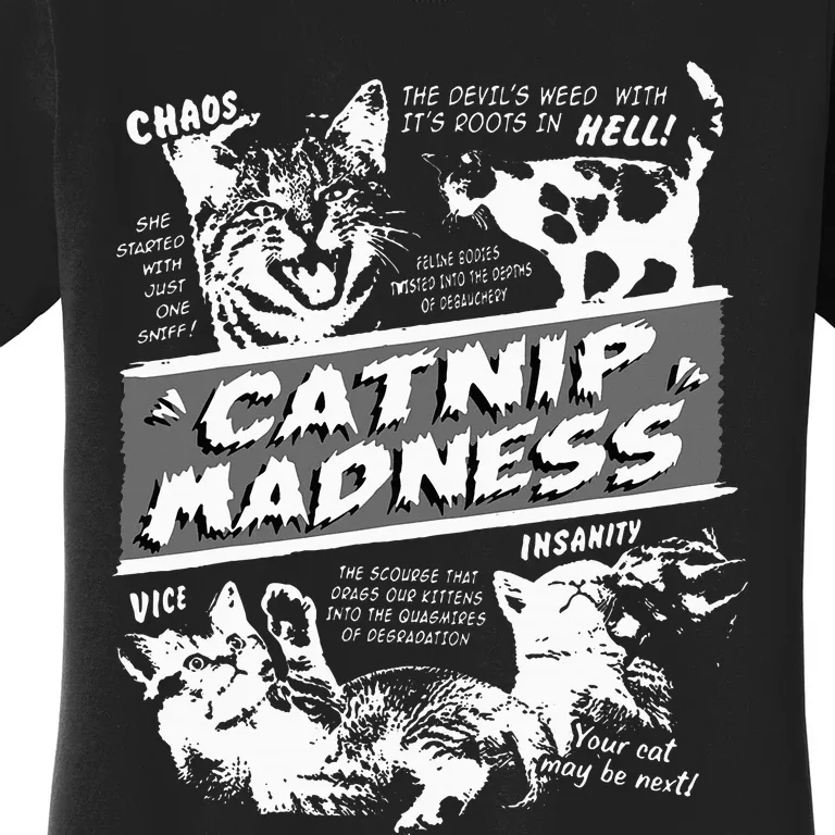 Catnip Madness Cute Kitten Women's T-Shirt