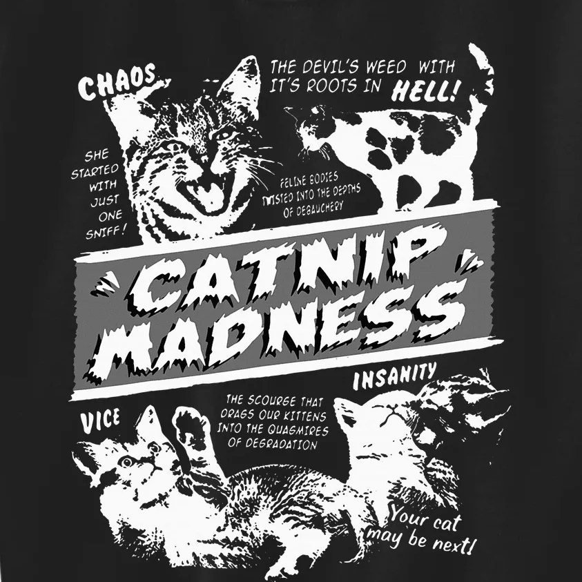 Catnip Madness Cute Kitten Kids Sweatshirt